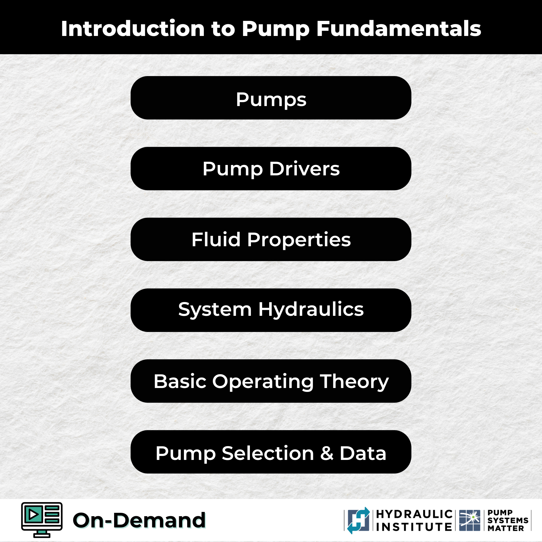 Introduction to Pump Fundamentals